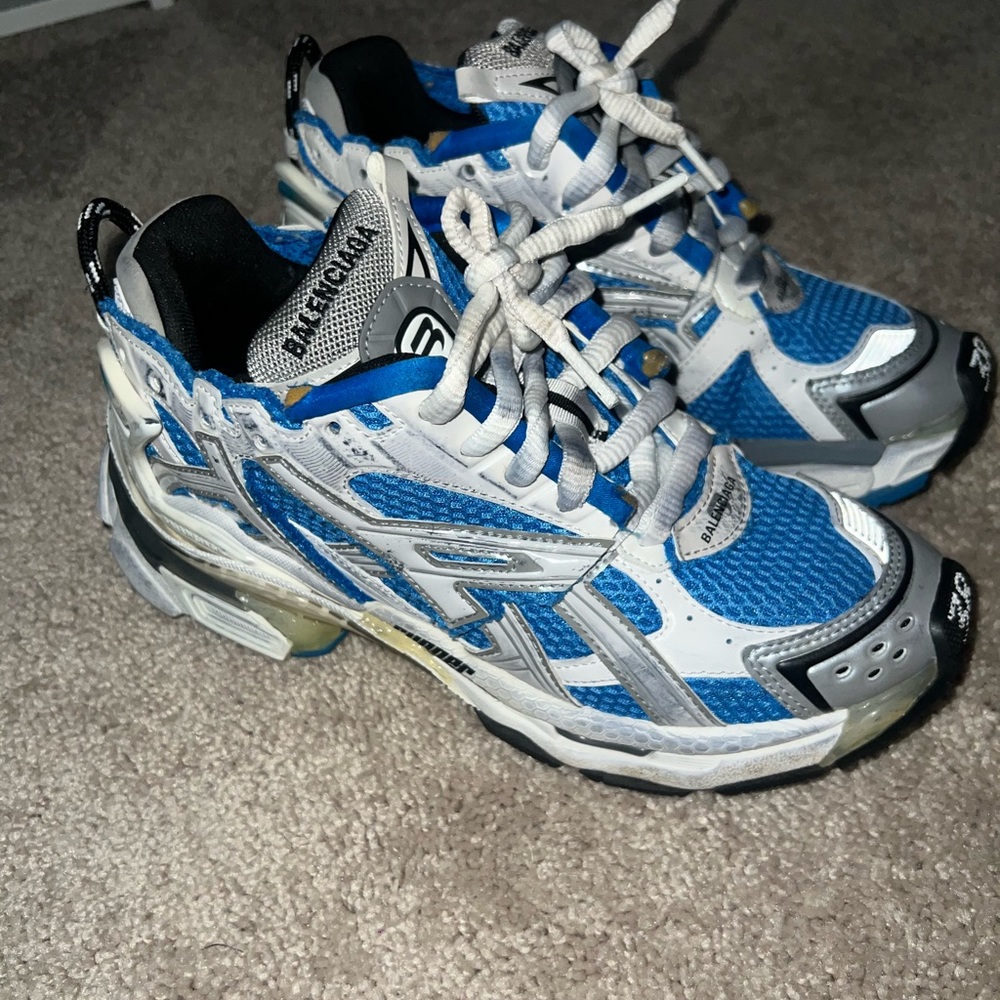 Balenciaga Navy Grey Runner Sneakers